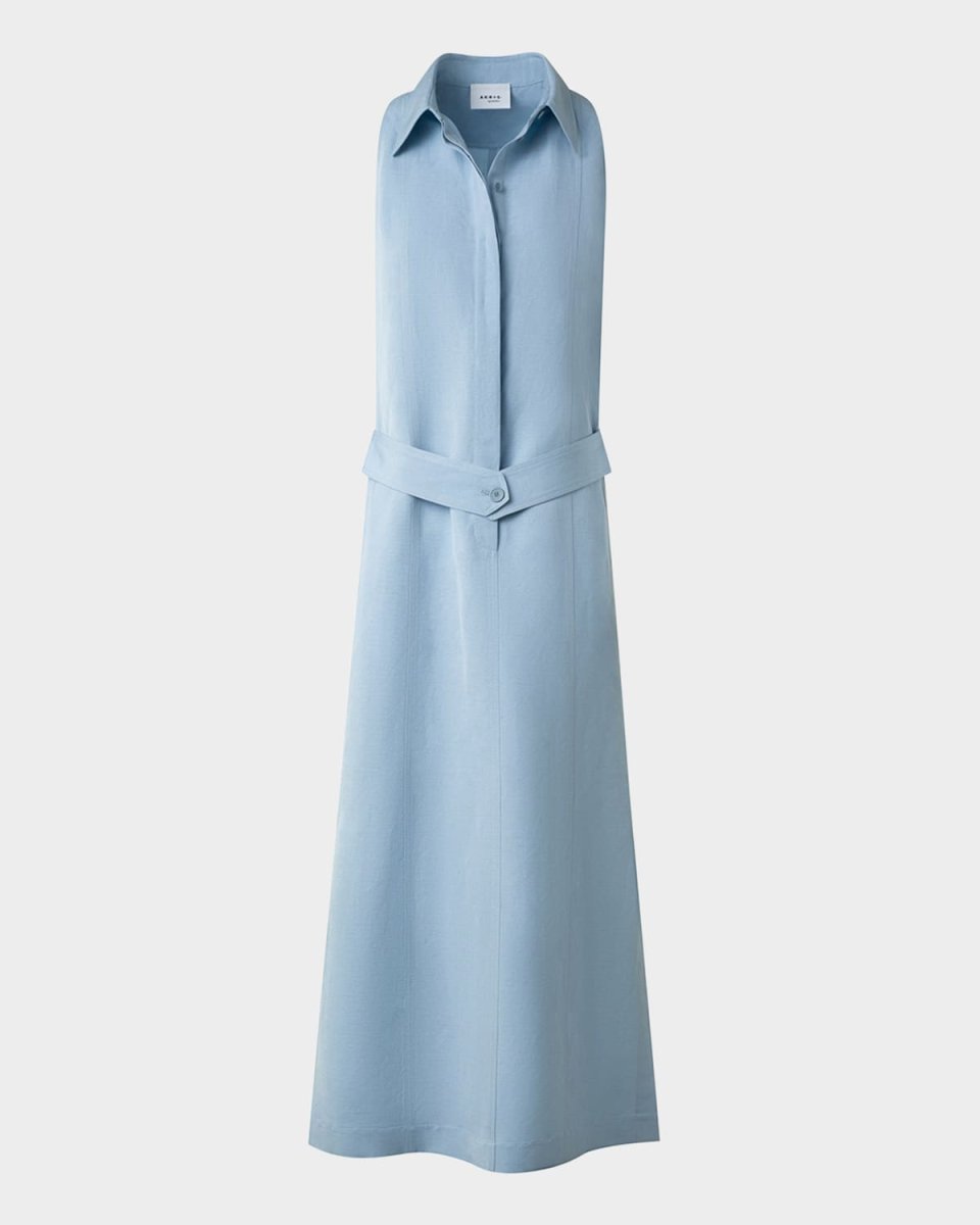 Kent Collar Midi Linen Shirt Dress